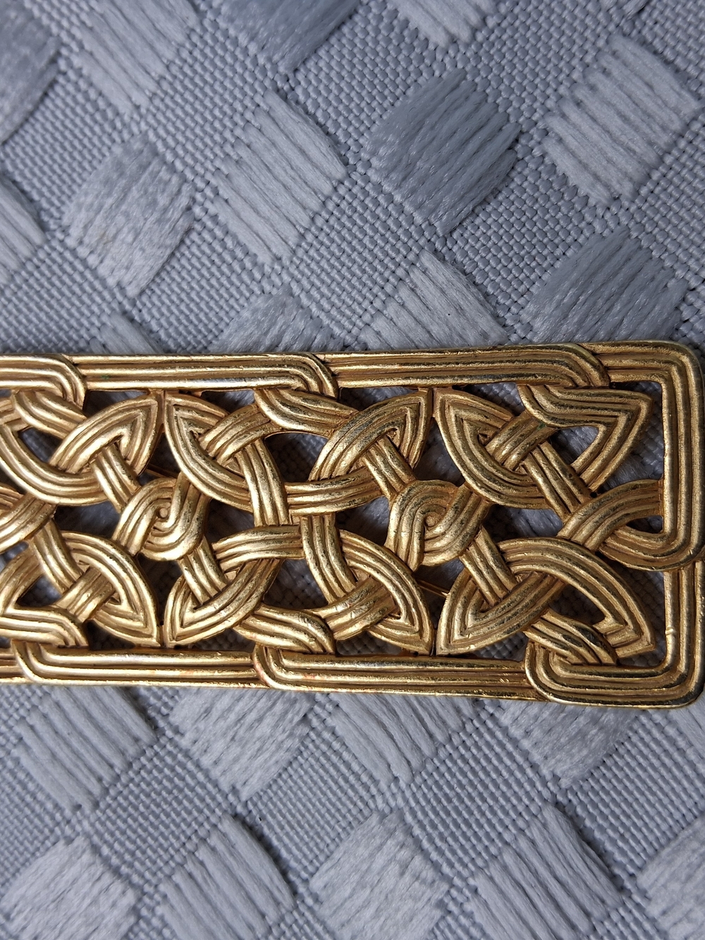 JJ@1988 VTG Gold Celtic Brooch Barrette - Women Accessories